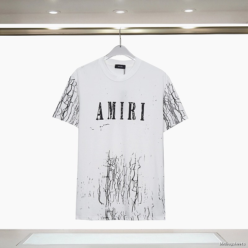 Amiri Easy Match Graphic T-shirt White Blue Amiri for Everyday Use