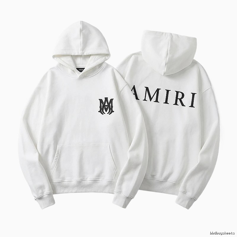 AMIRI minimalist style white hoodie