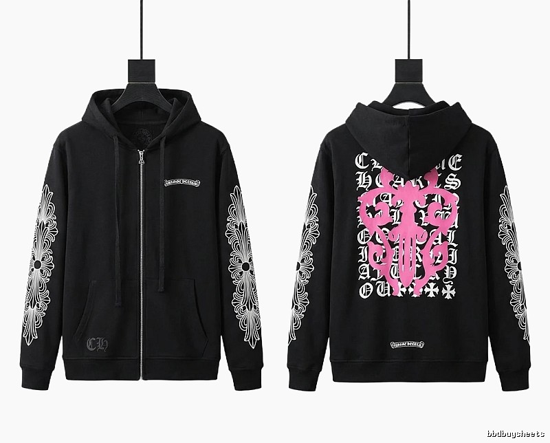 Chrome Hearts printed dark style hoodie