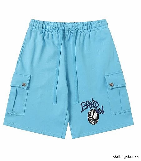 Chrome Hearts Trendy Cool Style Light Blue Shorts