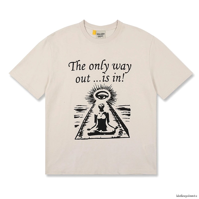 Gallery Dept Trendy Cool Style Off-white T-shirt