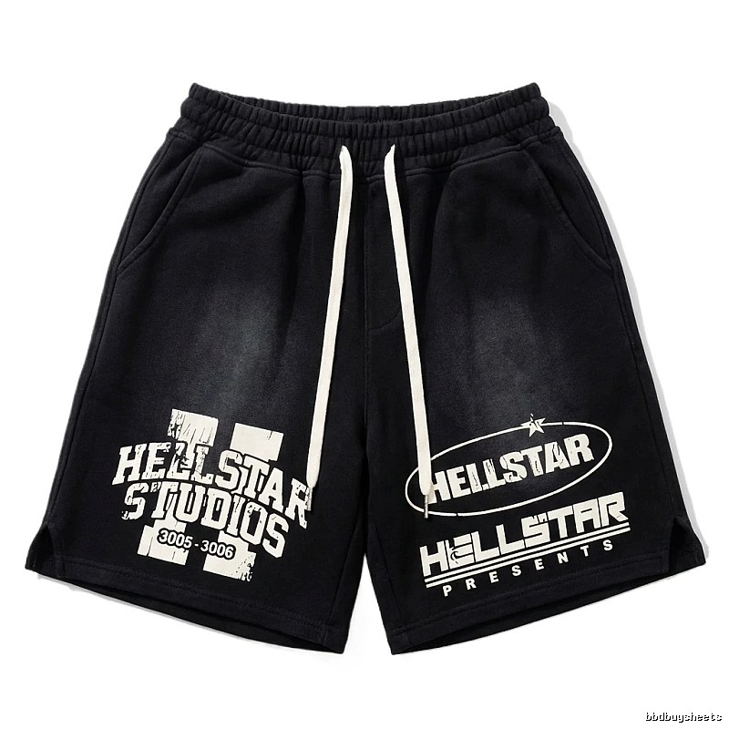 Hellstar dark style black shorts