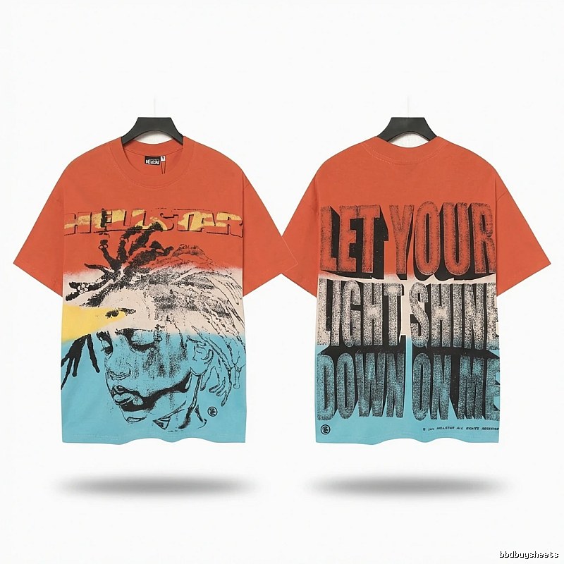 Hellstar Gradient Style Orange-Blue T-shirt