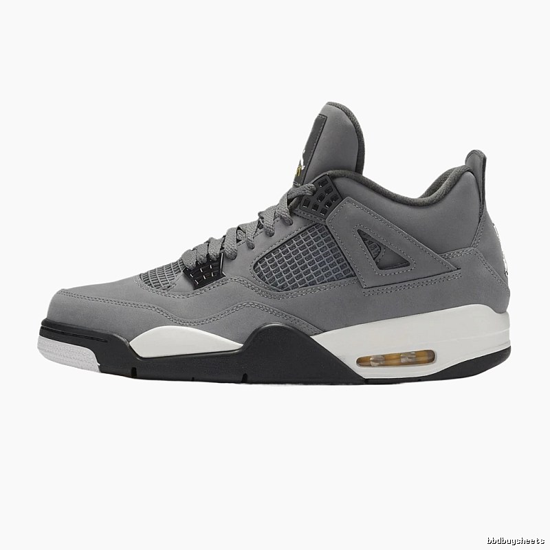 Jordan 4 Grey-Black Trendy Sneakers