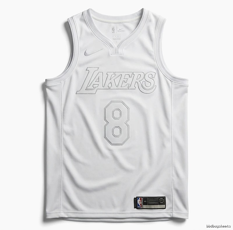 Kobe Lakers retro-style white tank top