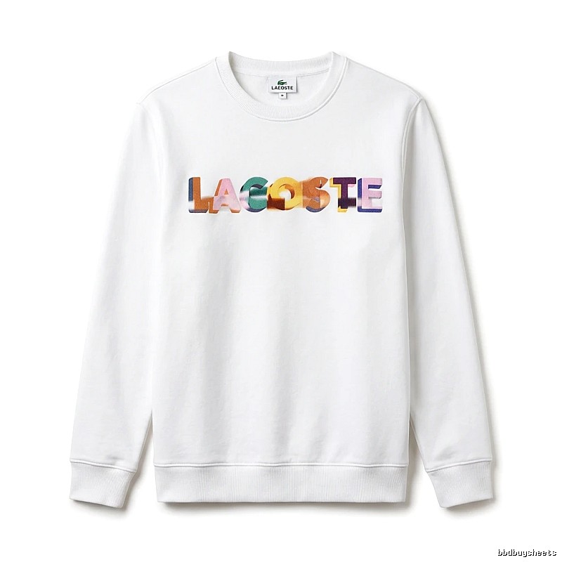 Lacoste Colorful Letter Style White Sweatshirt