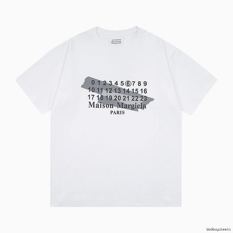 Maison Margiela Digital Print Cool Trendy White T-shirt