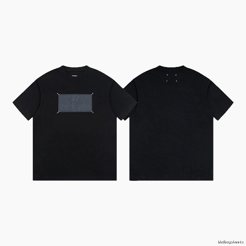 Maison Margiela Stitched Minimalist Style Black Short-sleeve T-shirt
