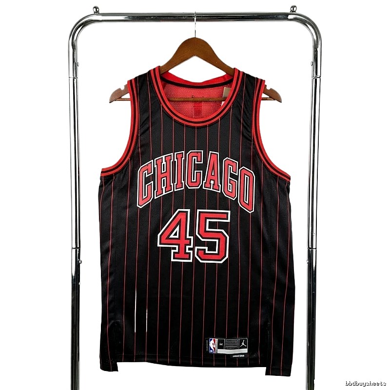 Michael Jordan retro black and red jersey