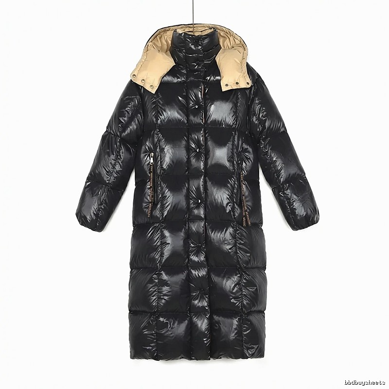 Moncler long black down jacket