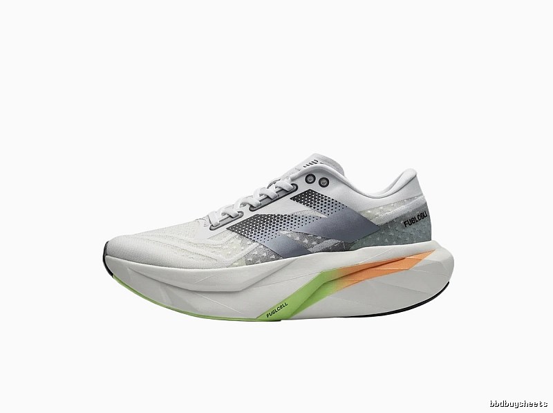 New Balance racing style white and grey sports shoes