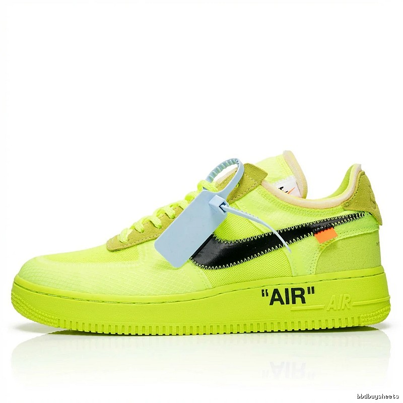 Nike Air Force 1 fluorescent green sneakers