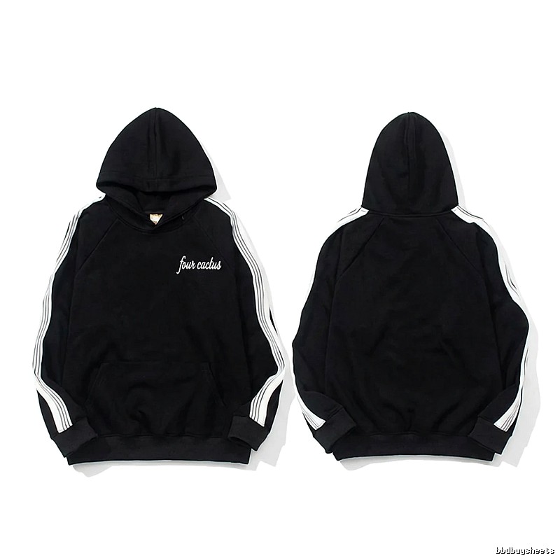 Other black hoodies with side stripes style