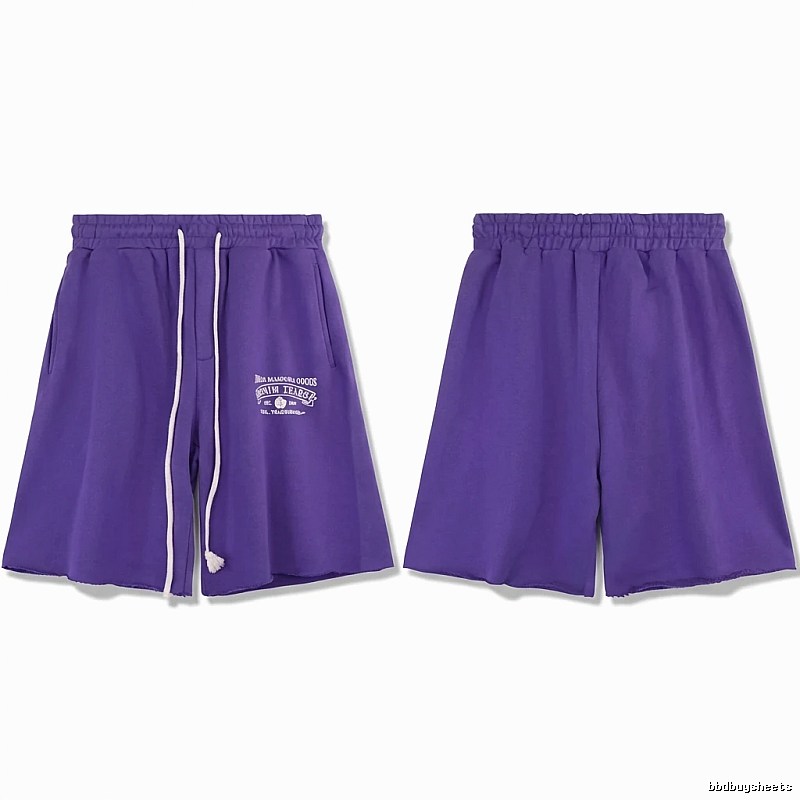 Purple trendy brand shorts of DENIM TEARS