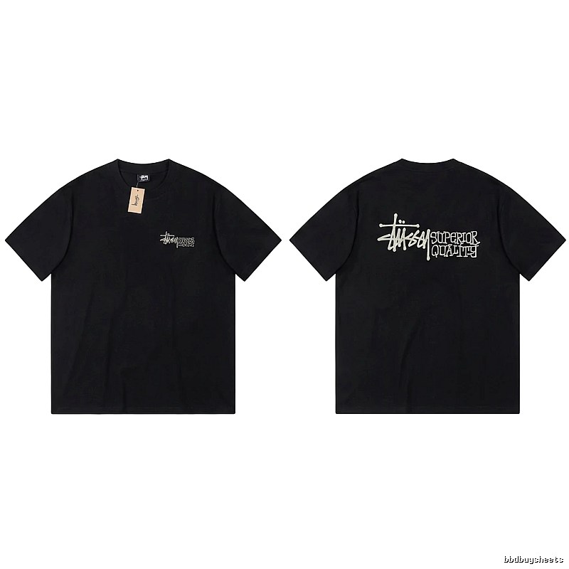 Stussy basic simple style black T-shirt