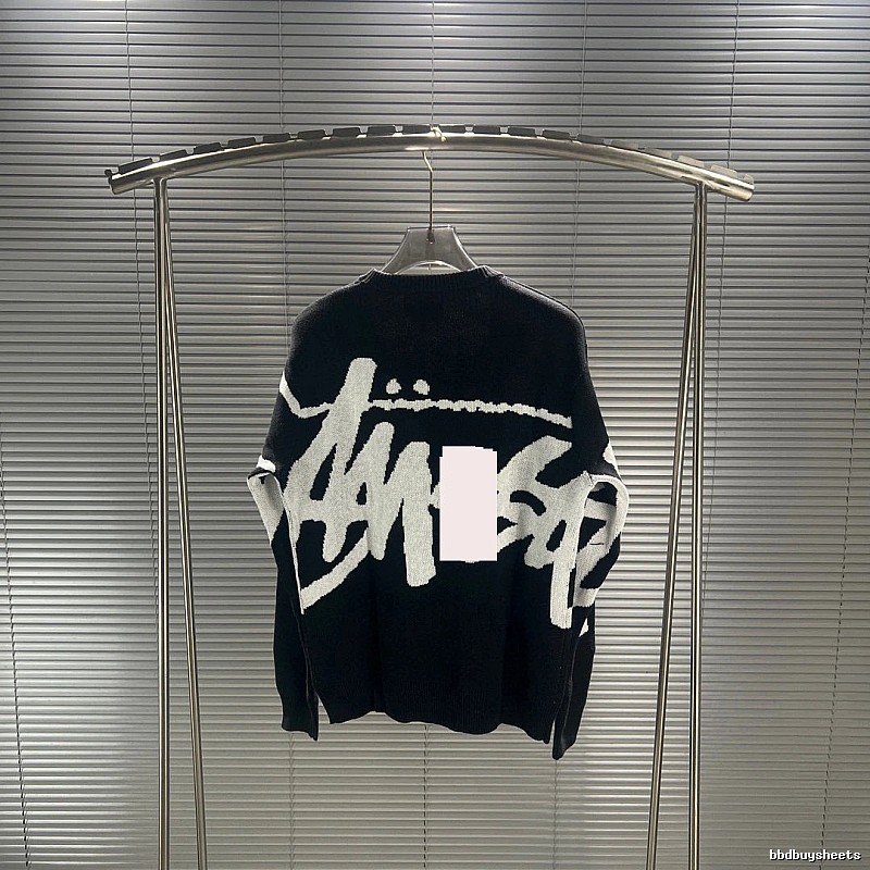 Stussy Black Swirl Graphic SweatShirt Weekend Wear