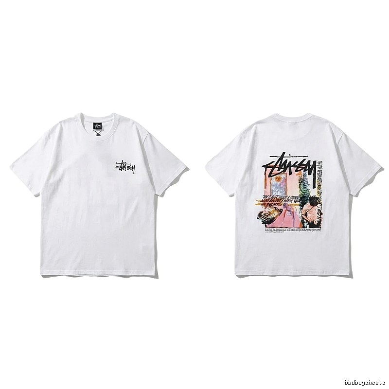 Stussy - printed casual white T - shirt