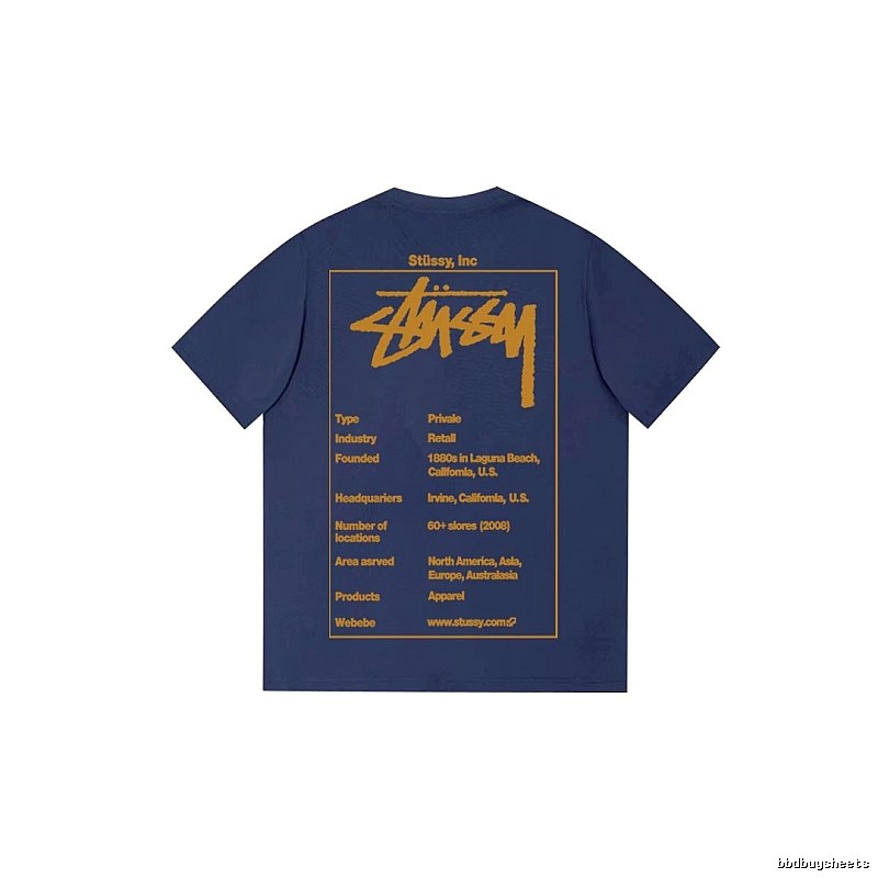 Stussy Streetwear Graphic T-shirt Black White Stussy with Logo Accent
