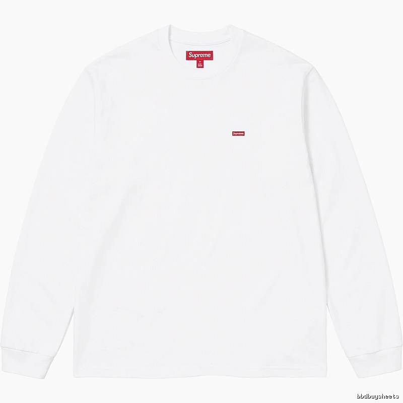 Supreme basic simple white long-sleeve