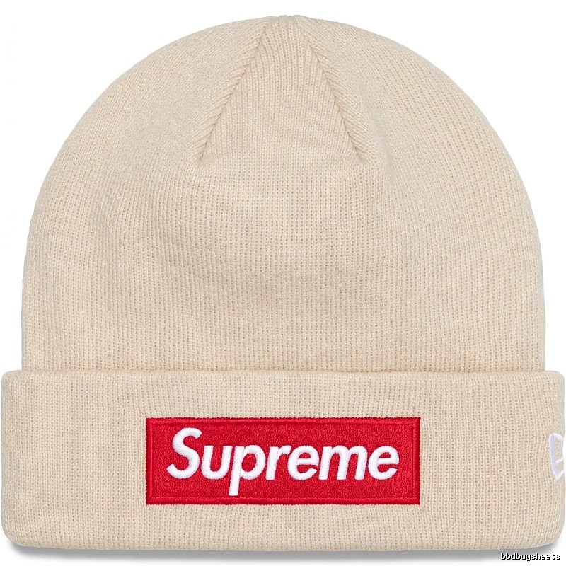 Supreme solid color simple style beige hat