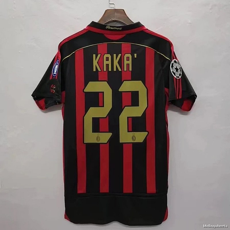 AC Milan Casual Kaka #22 soccer jersey White AC Milan for Streetwear Looks