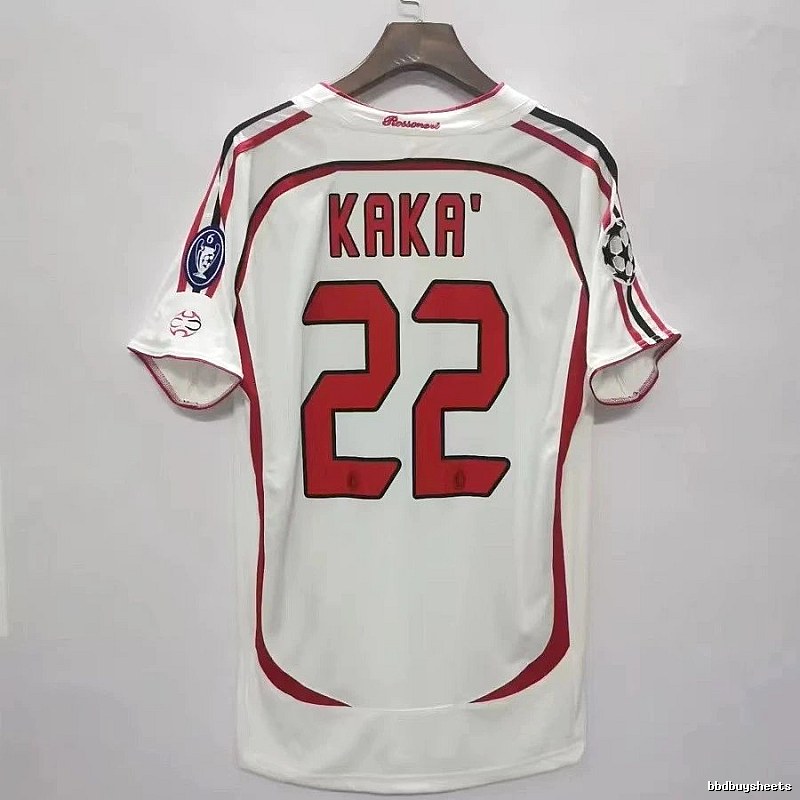 AC Milan Classic Kaka #22 soccer jersey White AC Milan for Daily Styling