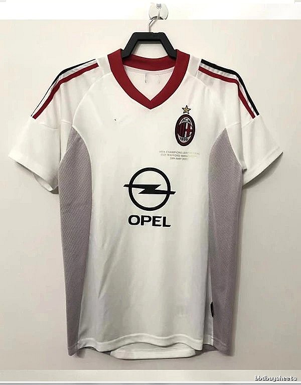 AC Milan Logo Detail Retro soccer jersey Red Black Striped with Relaxed Feel