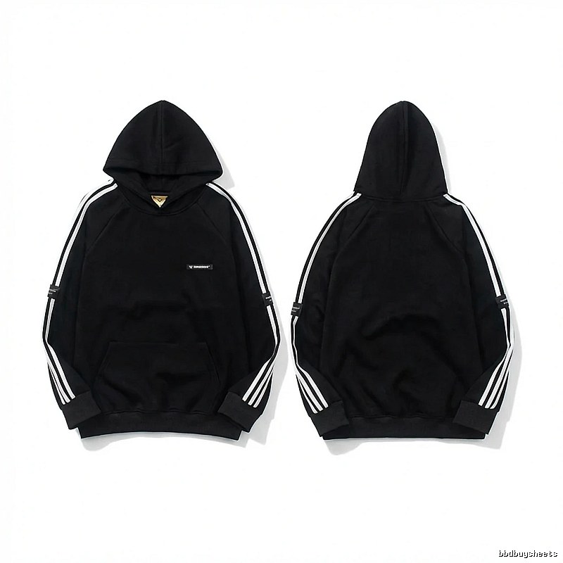 Adidas classic three - stripe black sweatshirt