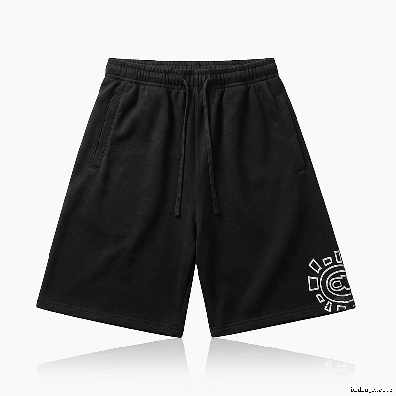 ADWYSD trendy brand printed black shorts