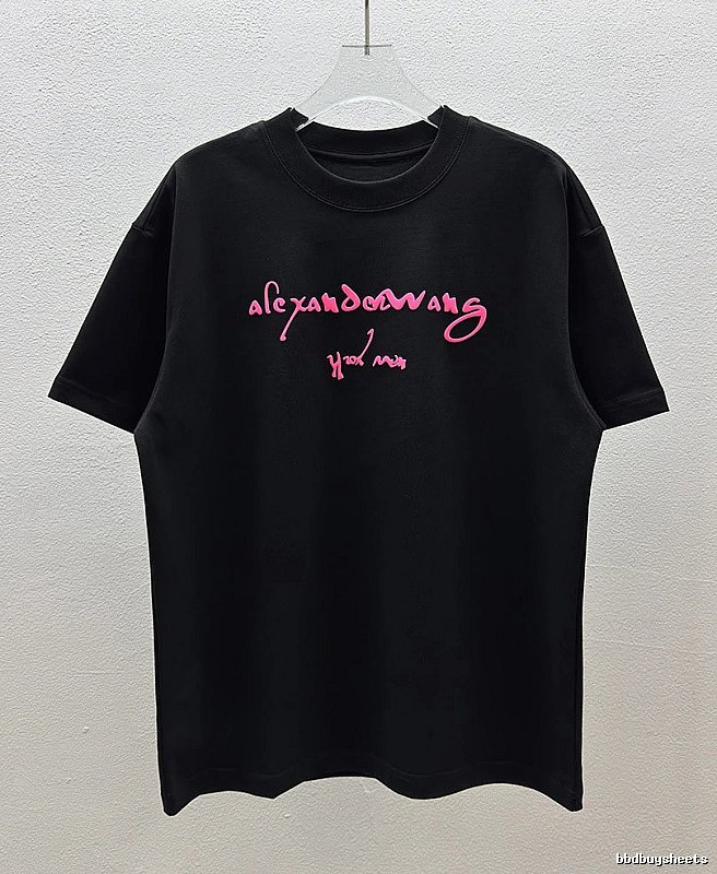 Alexander Wang Foam Print Street Style Black Short-sleeve T-shirt