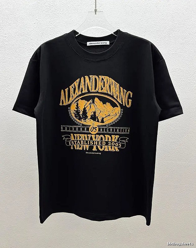 Alexander Wang Vintage Print Black Short-Sleeve T-Shirt