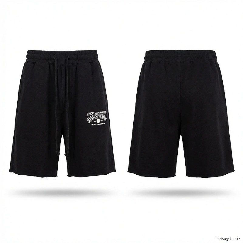 American casual black shorts of DENIM TEARS