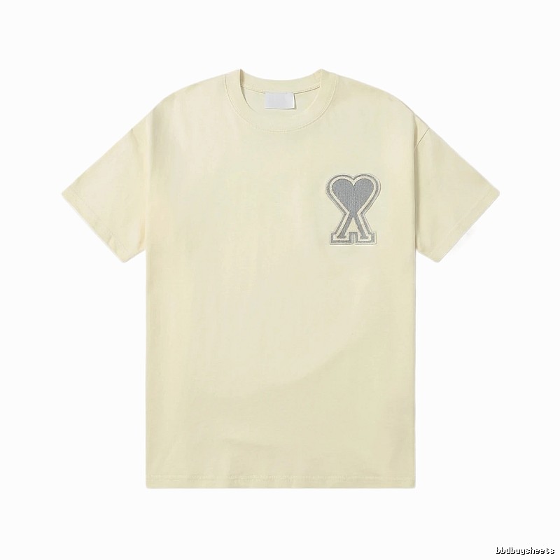 AMI Love Embroidery Minimalist Style T-shirt