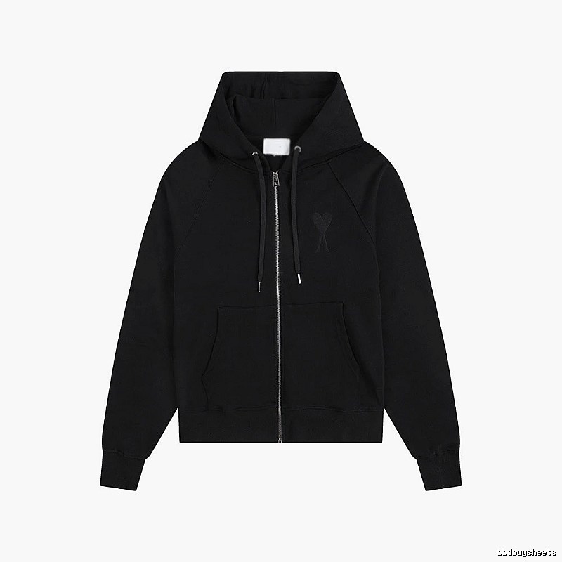AMI Love Simple Style Black Hoodie