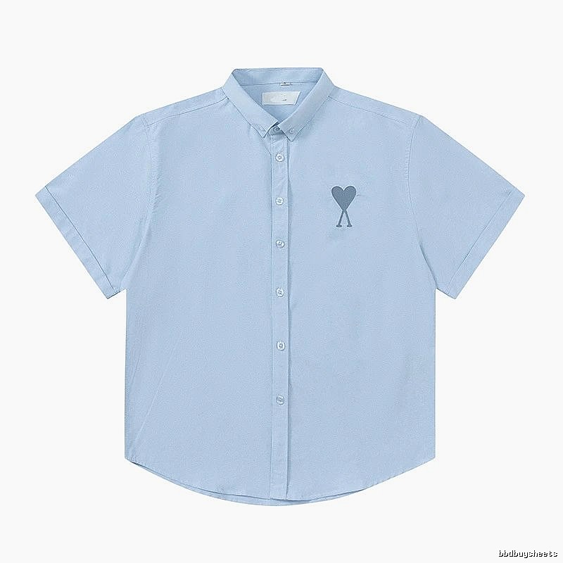 AMI Love Simple Style Blue Shirt