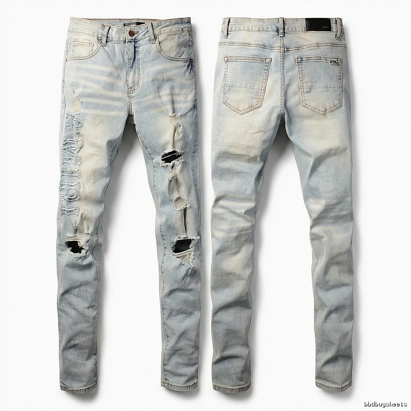 AMI Ripped Trendy Brand Jeans