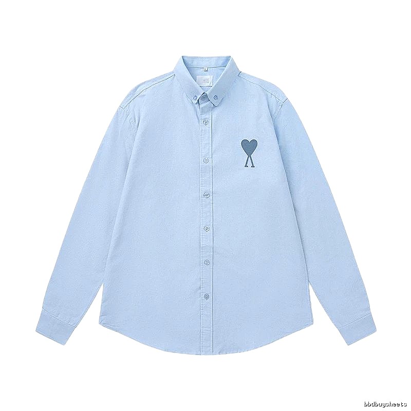 AMI series minimalist style blue shirts