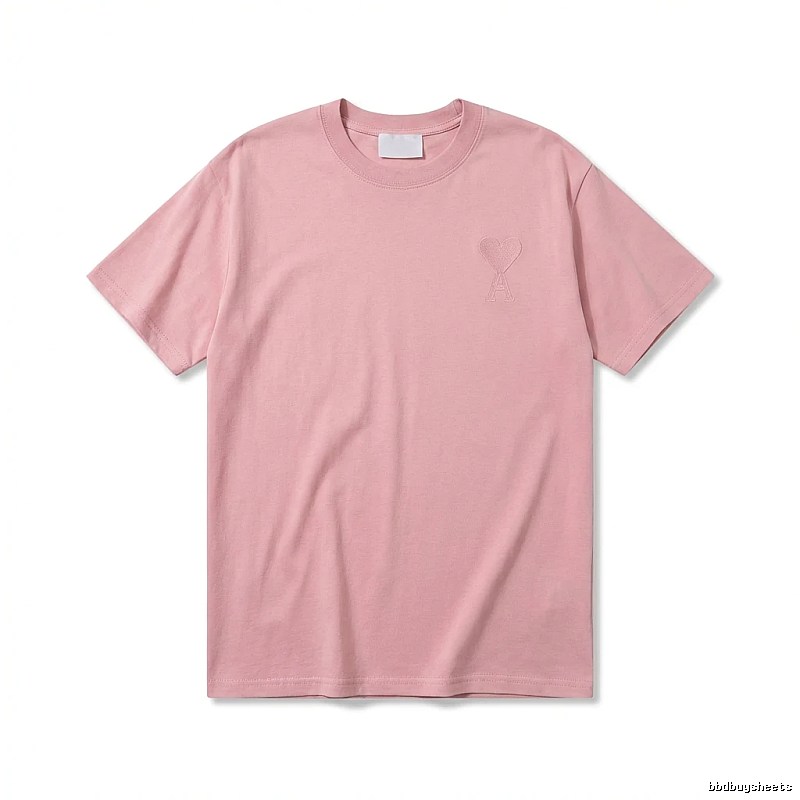 AMI simple and elegant pink T-shirt