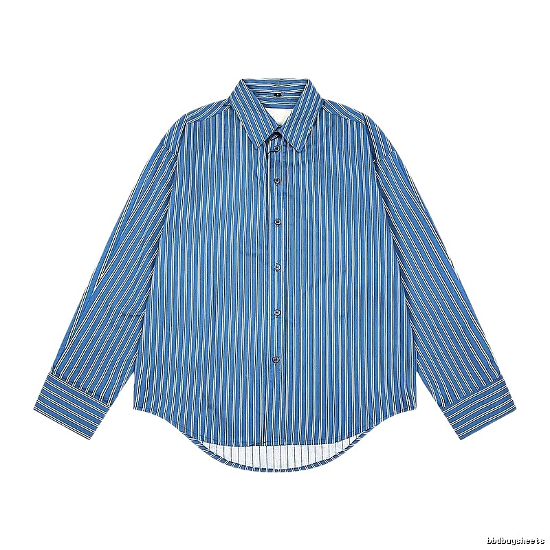 AMI striped retro-style blue shirt