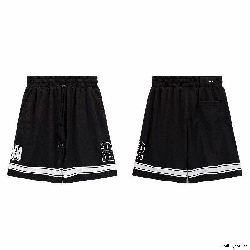AMIRI American Basketball Style Black Athletic Shorts