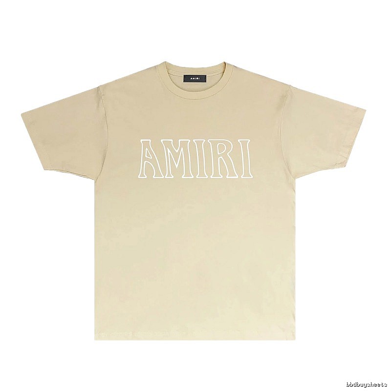 AMIRI Basic Style Simple Beige T-shirt