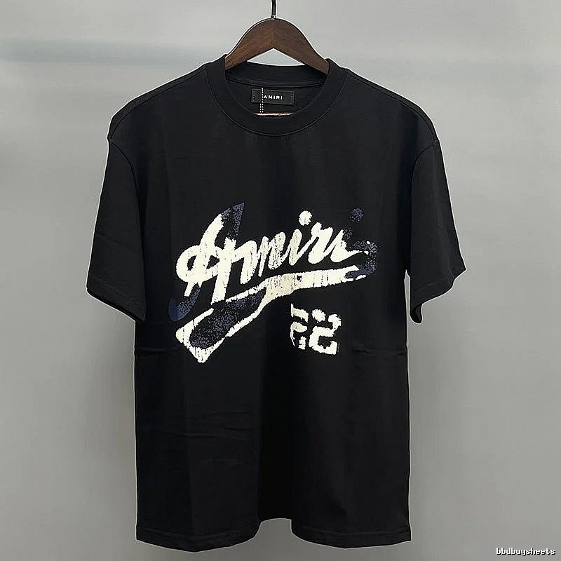 Amiri Black White Records Graphic T-Shirt Campus Look