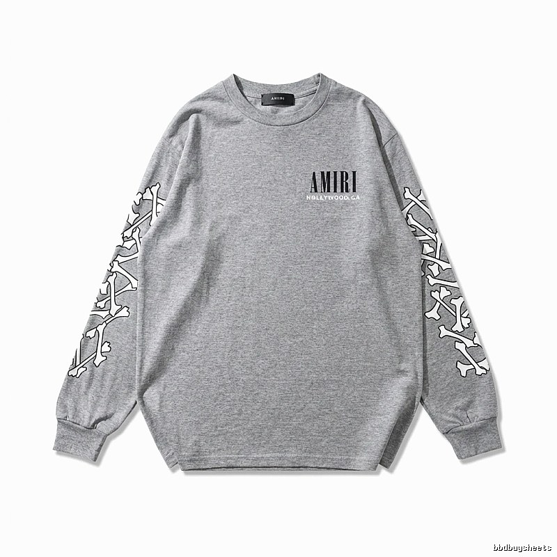 AMIRI Bone Pattern Trendy Cool Gray Sweatshirt