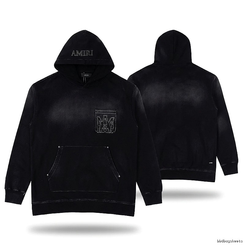 AMIRI distressed black hoodie
