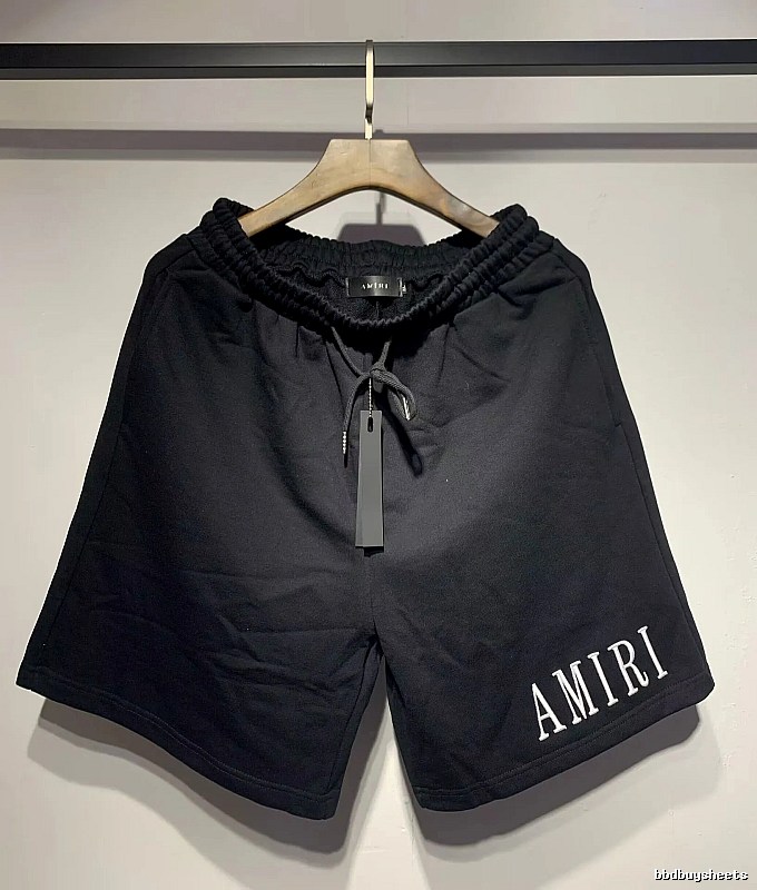 AMIRI Embroidered High Street Style Black Shorts