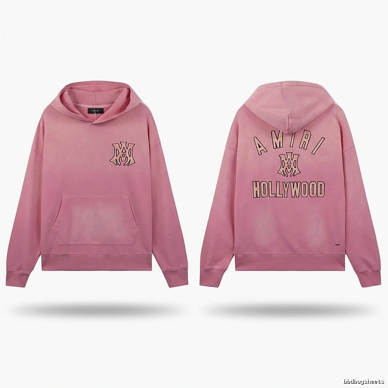AMIRI Hollywood-style pink sweatshirt