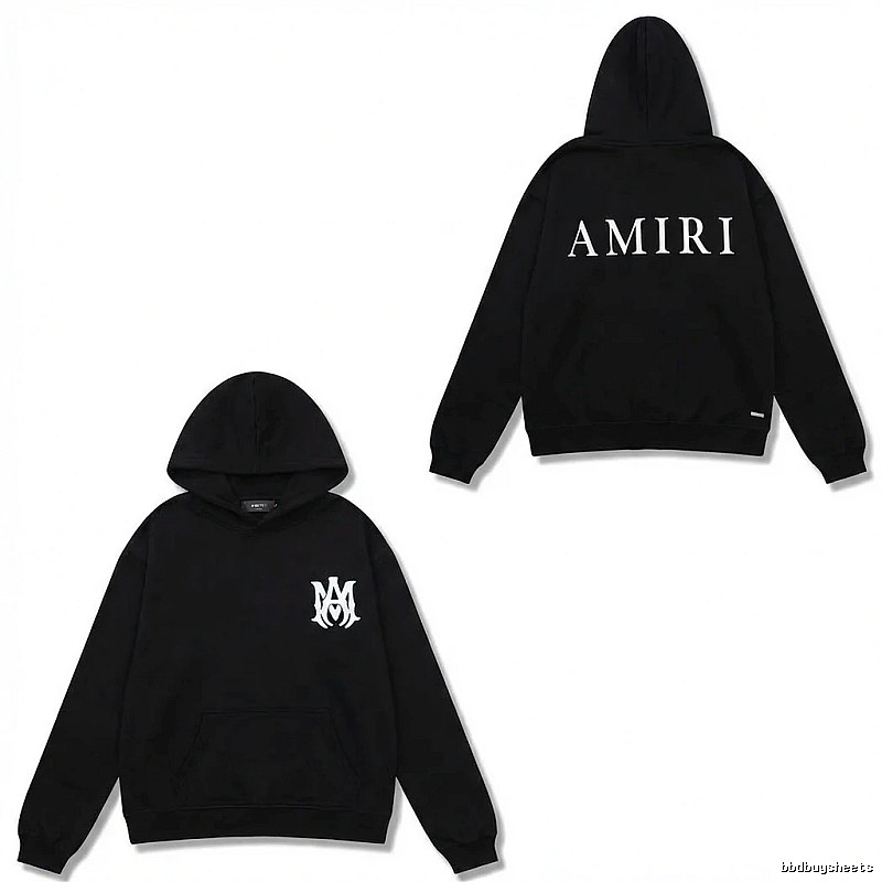 AMIRI minimalist style black hoodie