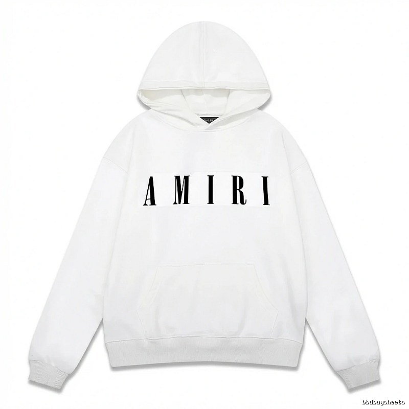 AMIRI minimalist style white hoodie