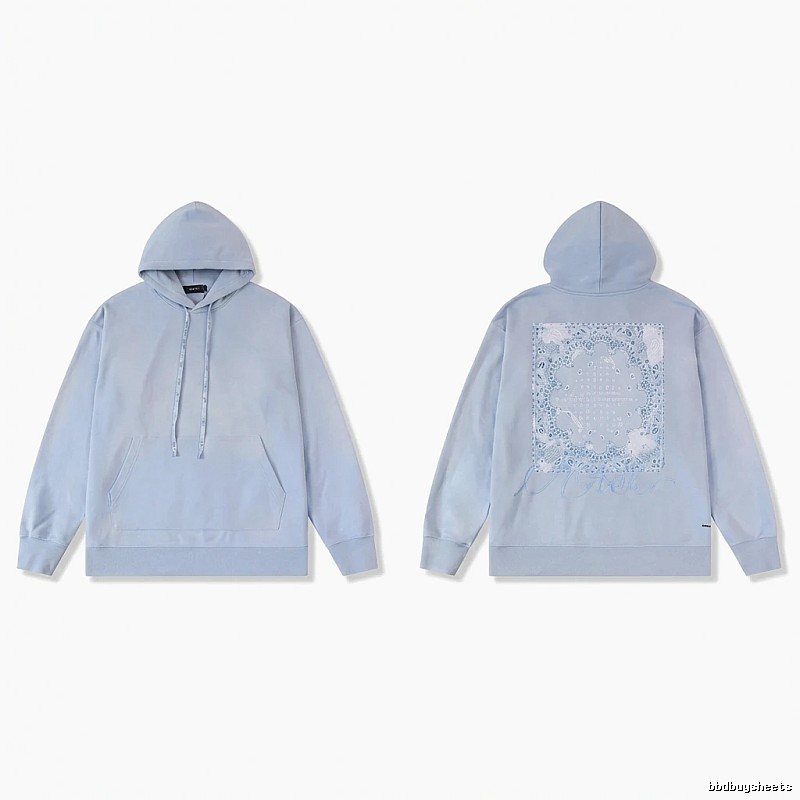 AMIRI Paisley Casual Light Blue Sweatshirt