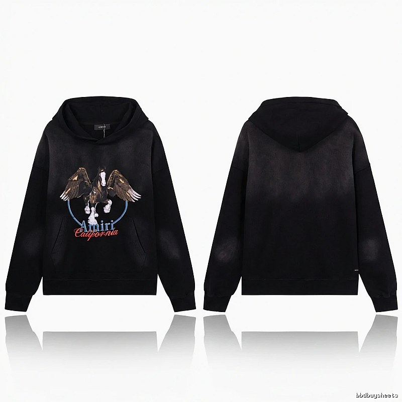 AMIRI Pegasus Retro Black Hoodie